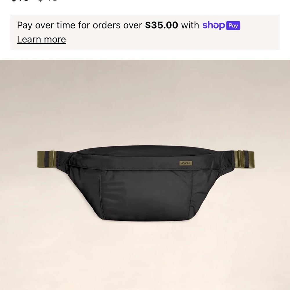 Away Black Belt Bag Sleek Minimalist Design